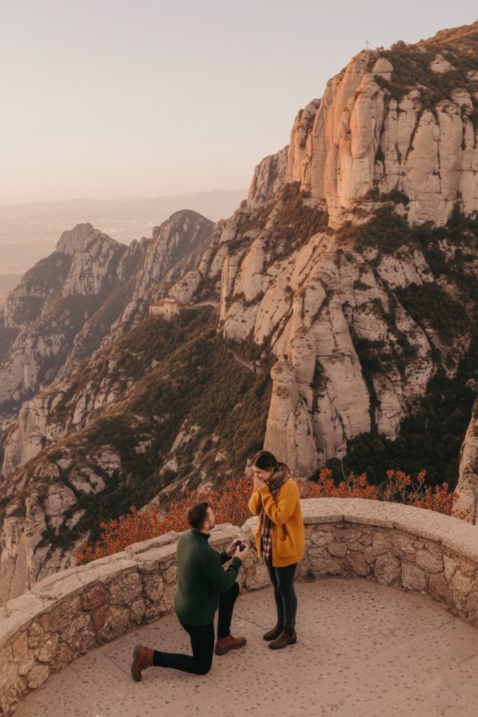 Proposal planner Montserrat romantic mountain proposal
