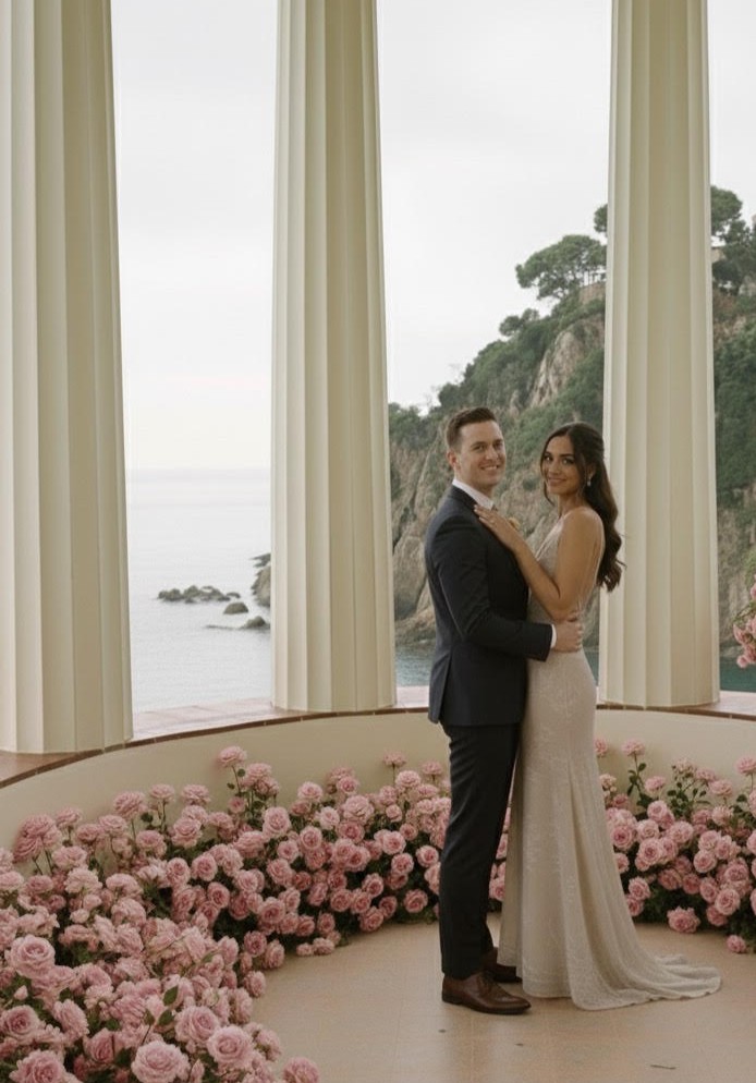 Costa Brava proposal with romantic decor overlooking the Mediterranean Sea