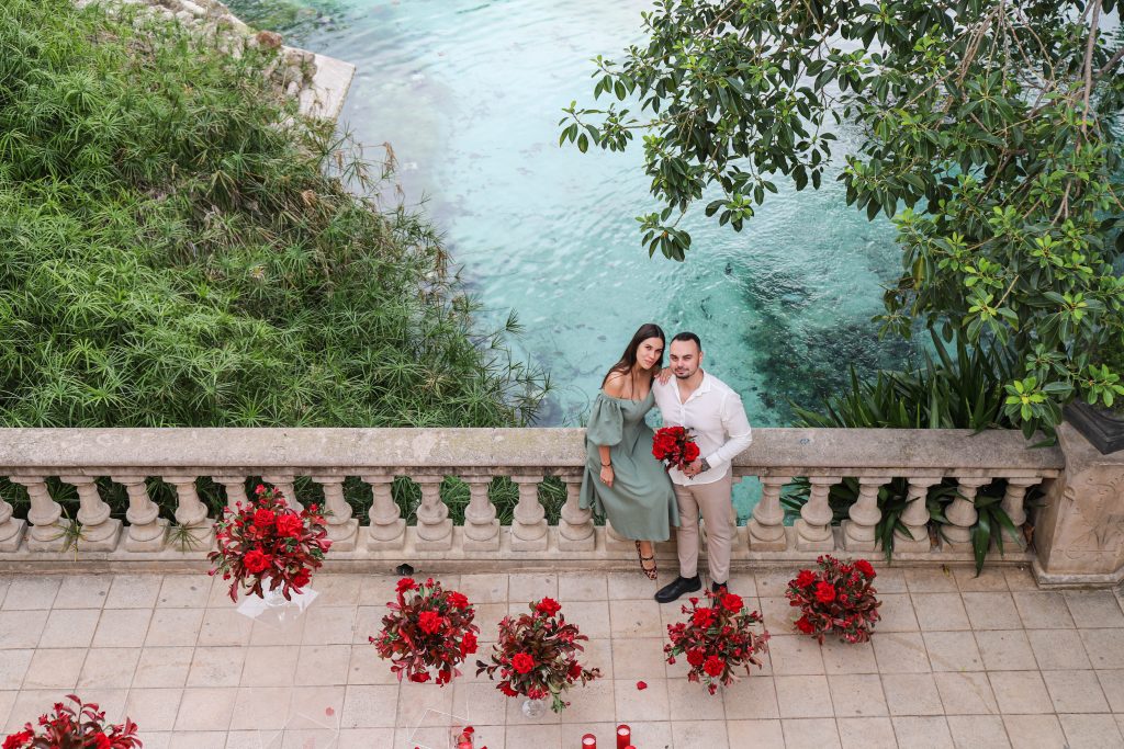 Proposal at Ciutadella Park Barcelona with flowers and fountain