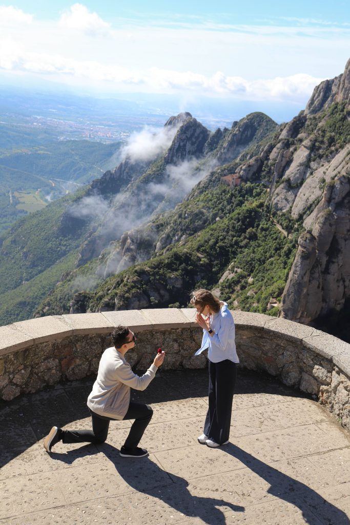 Romantic Proposal in Montserrat Mountains
